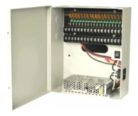 Fuente de poder saxxon de 12 vcd, 10 amperes, para 18 camaras, metalica