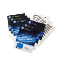 Paquete de etiquetas con codigo de barras hp lto-6 ultrium rw