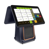 Terminal de punto de venta con doble pantalla táctil de 15.6 pulgadas - impresora térmica integrada, escáner 1d2d