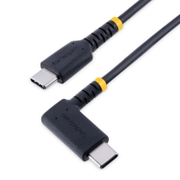 Startech.com cable 15cm usb c acodado en ángulo recto - pd 60w - 3a - cable usb-c de carga rápida - de alta resistencia - usb 2.0 tipo c - cable for dispositivo periférico, ipad pro, ipad mini, smartphone, dock, cargador, cargador de automóvil - 480mbits - apantallado - oro, níquel conector chapado - 2232 awg - negro