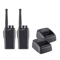 Kit radio steren rad-010 2 radios de 2 vías amateur 3w color negro