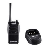 Radio intercomunicador steren profesional portátil hasta 7km de alcance 7w color negro