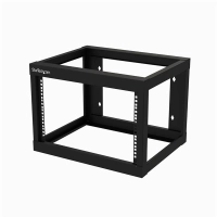 Startech.com rack de servidores abierto de 6u de pared de 19 pulgadas - 2 postes - 18 pulgadas de profundidad -para equipo de av - acero laminado en frío (crs) - 80kg capacidad máxima de peso