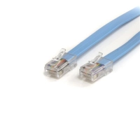 Startech.com cable de 1.8m rollover de consola cisco - rj45 macho a macho - cable for módem, router, servidor, dispositivo de red - 26 awg - azul