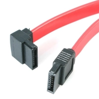 Startech.com cable 45cm sata serial ata en ángulo recto izquierdo acodado en l - 2x serial ata macho - cable for disco duro, carcasa para computdora, servidor, workstation - 6gbits - rojo