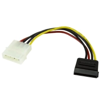 Adaptador de 15cm de largo de alimentacion lp4 a sata - 1x lp4 macho - 1x sata de poder 15 pines - startech.com mod. satapowadap