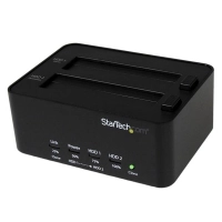 Base duplicadora autonoma de 2 bahías usb 3.0 de discos duros hdd sata 2.5