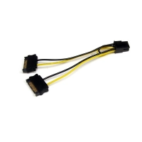 Startech.com cable adaptador 15cm alimentación sata a conector 6 pines de corriente de tarjeta de video pci express - para tarjeta pci express - sata  pci-e - 1 solamente