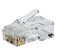 Sbe tech plugrj45c6 - conector plug rj45 para cable utp cat 6 con recubrimiento de oro de 50 micras, paquete de 50 piezas