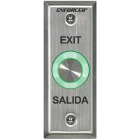 Seco-larm sd6176ss1q - botón de salida piezoeléctrico de acero inoxidable ip 65 con luz led verde  salidas no y nc