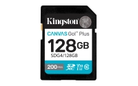 Memoria sdxc kingston canvas go! plus g4 128gb r.200mbs w.100mbs cl10 uhs-i u3 v30