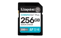 Memoria sdxc kingston canvas go! plus g4 256gb r.200mbs w.160mbs cl10 uhs-i u3 v30