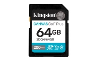 Memoria sdxc kingston canvas go! plus g4 64gb r.200mbs w.100mbs cl10 uhs-i u3 v30