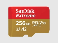 Memoria sandisk micro sdxc 256gb extreme 190mb/s 4k clase 10 a2 v30 c/adaptador sdsqxav-256g-gn6ma