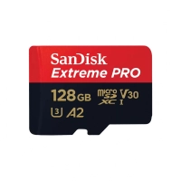 Memoria sandisk micro sdxc 128gb extreme pro 200mb/s 4k clase 10 a2 v30 c/adaptador sdsqxcd-128g-gn6ma