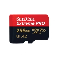 Memoria sandisk micro sdxc 256gb extreme pro 200mb/s 4k clase 10 a2 v30 c/adaptador sdsqxcd-256g-gn6ma