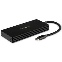 Startech.com gabinete portátil ssd m.2 para discos m.2 sata - adaptador m.2 sata a usb 3.1 - carcasa protectora usb-c - (sm21bmu31ci3) - 1 x ssd admitido - 1 x bahía total - aluminio