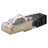 Plug blindado panduit sps688-c - rj-45, transparente