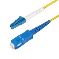 Startech.com cable de fibra óptica simplex lc a sc (upc) os2 monomodo de 5m - 9125µm - 40g100g - cable lszh - cable for dispositivo de red, panel de conexión, servidor, conmutador, dispositivo de almacenamiento - 100gbits - cable de conexión - lszh - 9125 µm - amarillo