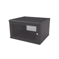 Gabinete de pared fijo (sr-1906-gfp-vr2) - puerta perforada, rack 19 pulgadas de 6 ur