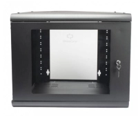Gabinete de pared LinkedPRO SR-1909-GN2G de 9U y 635 mm de profundidad, rack de 19 pulgadas en acero reforzado con acabado profesional para redes y telecomunicaciones