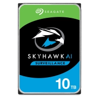 Disco duro interno seagate skyhawk ai 10tb 3.5 escritorio sata3 6gb/s 256mb 7200rpm video vigilancia ai 24x7 nvr 1-16 bahias 1-64 cam