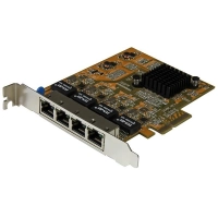 Startech.com tarjeta de red pci express ethernet gigabit con 4 puertos rj45 - pci express x4 - 1.95gbits ratio de transferencia de datos - realtek rtl8111g - 4 puerto(s) - 4 - par trenzado