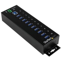 Hub concentrador industrial usb 3.0 de 10 puertos - hub con proteccion de descargas - startech.com mod. st1030usbm