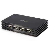 Startech.com hub concentrador usb 2.0 compacto de 4 puertos - negro - 4 total usb port(s) - 4 usb 2.0 port(s) - pc, mac
