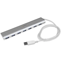 Startech.com hub usb 3.0 de 7 puertos - usb-a - 5gbps - alimentado por el bus - usb-a - hub usb portátil - aluminio - 7 total usb port(s) - 7 usb 3.0 port(s)