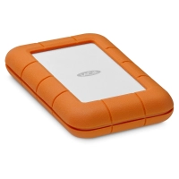 Disco duro externo portatil 2tb usb 3.1 type usb-c rugged secure resistente a impactos, lluvia y presion, cifrado por hardware aes 256-bit, windows & mac, plata-naranja, 2 años de garantía.