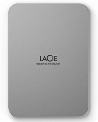 Disco duro externo portatil 5tb usb 3.2 type usb-c, lacie mobile drive, s windows & macos , plateado luna 2 años de garantia, incluye cable usb-c