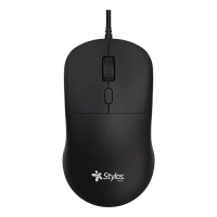 Mouse alambrico stylos 1 - 600 dpi conexion usb 1.15m negro. stpmoa8b