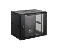 Saxxon sxr4u5404a - gabinete de pared negro  4 ur  puerta de vidrio templado  alto 28 cm  ancho 53 cm  profundidad 40 cm  ideal para grabadores de cctv