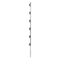 Poste para cerca electrificada  6 aisladores de paso  acero galvanizado calibre 18  altura 1.4 m (4.6 ft)  fijación en concreto  intemperie