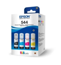 Botella de tinta epson t544 original, 4 piezas, negrocianmagentaamarillo, 65 ml