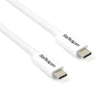 Startech.com cable thunderbolt 3 pasivo 2m - 20gbps - pd 100w - 4k - certificado - comp usb4modo alt dp - thunderbolt 4 - usb-c - blanco - cable for portátil, macbook, chromebook, disco duro portátil, base de conexión, monitor, carcasa para unidad de disco duro, impresora, teléfono móvil - 20gbits - níquel conector chapado - blanco