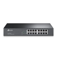 Switch  tp-link tl-sf1016ds - negro, 16 puertos