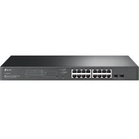 Tp-link tl-sg2218p - switch inteligente de 16 puertos poe+ gigabit jetstram , 2 puertos sfp , poe  802.3ataf , 150w totales , gestión centralizada con omada , soporta qos l2l3l4 y snooping igmp , ipv6 , acl , dhcp snooping, 802.1x.