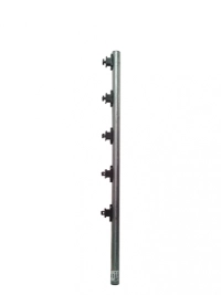 Yonusa tuboap101 - poste de paso para cerco eléctrico, tubo con 5 aisladores de paso instalados tubo de 1.20 mts. listo para instalación en campo