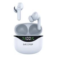 Audifonos inalambricos tws backdrop /control tactil / caja de carga con pantalla /manos libres/10m/ color blanco