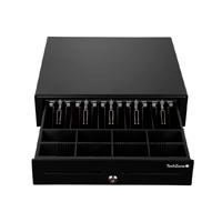 Cajón de dinero techzone tzbe5b8m100 - negro, 5 billetes, 8 monedas.