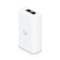 Ubiquiti u-poe+ - inyector poe ieee8023at voltaje de 48v dc @ 0.65a hasta 30w de suministro poe ideal para conexión de aps & cámaras & controles de acceso  compatible con dispositivos funcionen con estándar poe 802.3afat