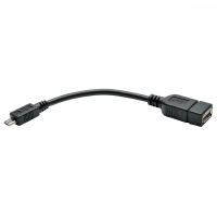 Cable adaptador tripp-lite u052-06n - 0, 15 m, micro-usb b, usb a, macho/hembra, negro