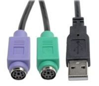 Adaptador usb tripp lite usb a ps-2 teclado y mouse (am a 2x mini-din6h)
