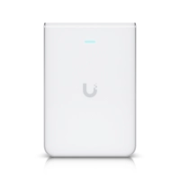 Punto de acceso ubiquiti modelo u7-pro-wall wifi 7 con diseño de pared - tribanda en 2.4, 5 y 6 ghz, hasta 10.688 gbps, puerto ethernet 12.5 gbe, 300+ clie