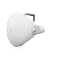 Ubiquiti uisp-horn - antena sectorial 30° tipo horn para multipunto, 19.5 dbi. rango extendido 5.15 - 6.875 ghz. alto aislamiento al ruido. compatible solo con af5xhd, rp5acgen2 y lturocket
