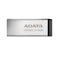 Memoria usb de 64gb ur350 3.2 gen 1 (retrocompatible 3.0 y 2.0) - diseño elegante sin tapa. color metálico, negro. ur350-64g-rsrbk