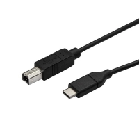 Startech.com cable de 50cm usb-c a usb-b de impresora - cable adaptador usb tipo c a usb b - cable for impresora, escáner, portátil, tableta, computador - 480mbits - níquel conector chapado - 2230 awg - negro