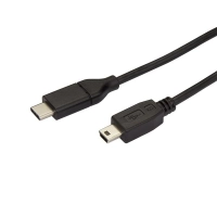 Startech.com cable de 2m usb-c a mini usb-b - cable adaptador usb tipo c a usb mini b - cable for cámara, portátil, gps, computador, cargador de automóvil, computadora de escritorio, cargador de pared - 480mbits - apantallado - níquel conector chapado - 2230 awg - negro